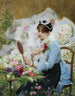 De bloemenverkoper - Victor Gabriel Gilbert — weergave van het kunstwerk