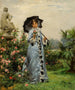 Elegante rozen schilderij - Victor Gabriel Gilbert — weergave van het kunstwerk