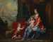 Portret van een dame onder de trekken van de Maagd met een kind aan haar zijde, de jonge Sint Johannes de Doper - Victor Honoré Janssens — weergave van het kunstwerk