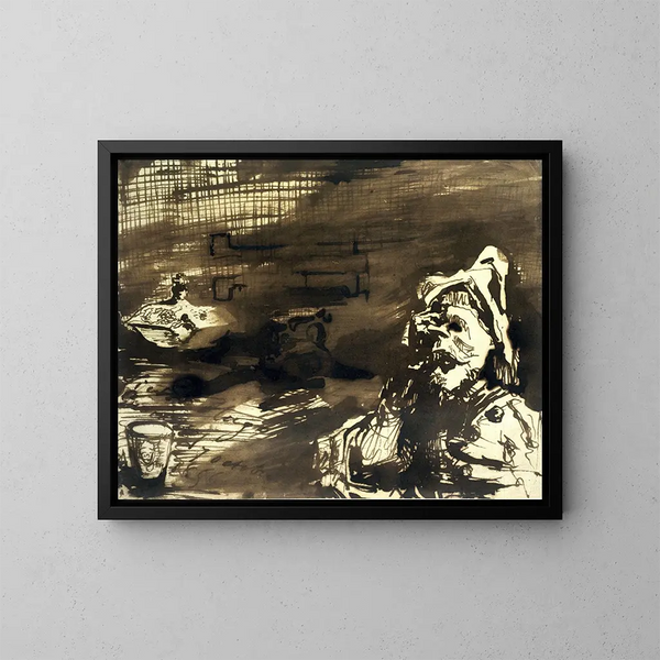 Drinker - Victor Hugo — framed artwork on a wall