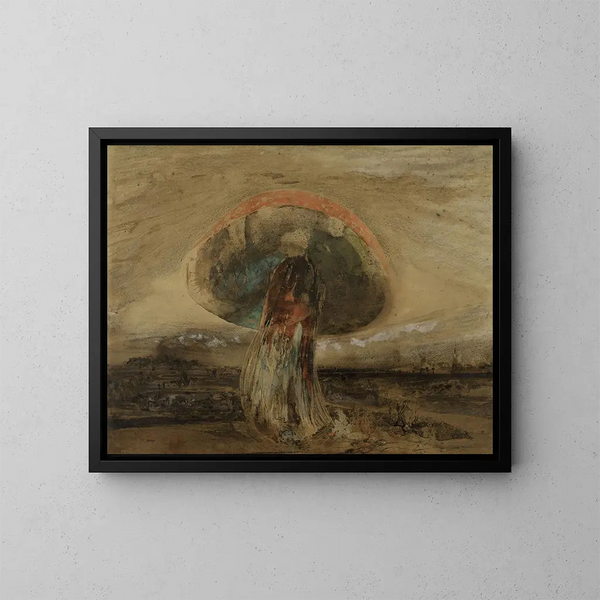 Mushroom Painting - Victor Hugo — framed artwork on a wall