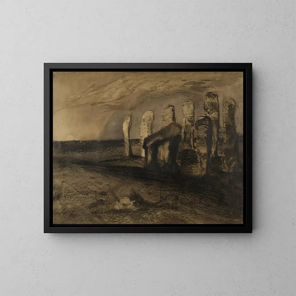 Dolmens and Menhirs - Victor Hugo — framed artwork on a wall