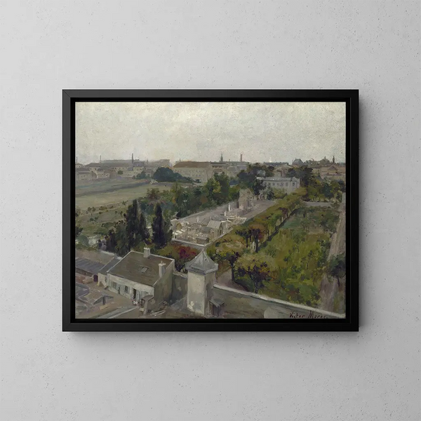 The Picpus Cemetery and the Martyrs' Field where the victims of the Guillotine Revolution buried at the Trône barrier - Victor Marec — framed artwork on a wall