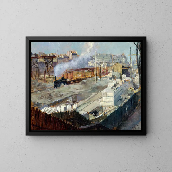 Les travaux de la nouvelle gare d'Orléans - Victor Marec — framed artwork on a wall