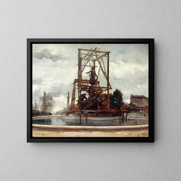 Mise en place du monument du Triomphe de la République - Victor Marec — framed artwork on a wall