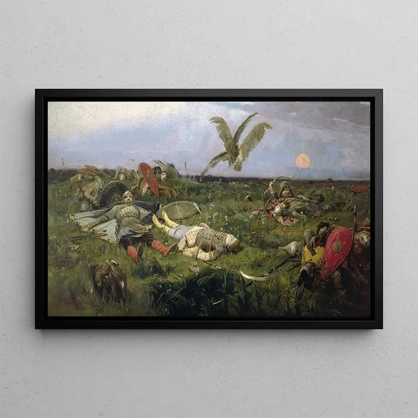 Victor Mikhailovich Vasnetsov - After Igor Svyatoslavichs fighting with the Cumans.webp