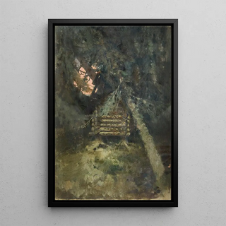 Victor Mikhailovich Vasnetsov - Paysage Cabane sur des pattes de poule.webp