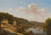 Uitzicht op de Seine en de heuvels van Suresnes - Victor de Grailly — weergave van het kunstwerk