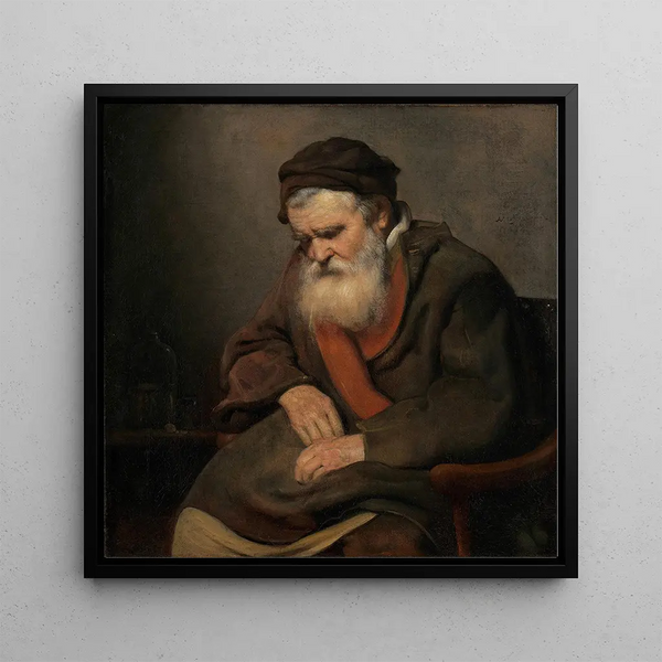 Vieil homme endormi - Abraham Van Dijck