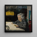 Old lady reading - Arnold Peter Weisz-Kubnan — framed artwork on a wall