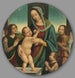 Vierge en Kind met Johannes de Doper en engelen - Pietro del Donzello — weergave van het kunstwerk