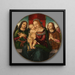 van het Madonna en Kind met engelen - Meester van de Holden Tondo — ingelijst kunstwerk aan de muur