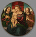van het Madonna en Kind met engelen - Meester van de Holden Tondo — weergave van het kunstwerk