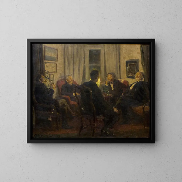 Among the Artists - Viggo Johansen — framed artwork on a wall