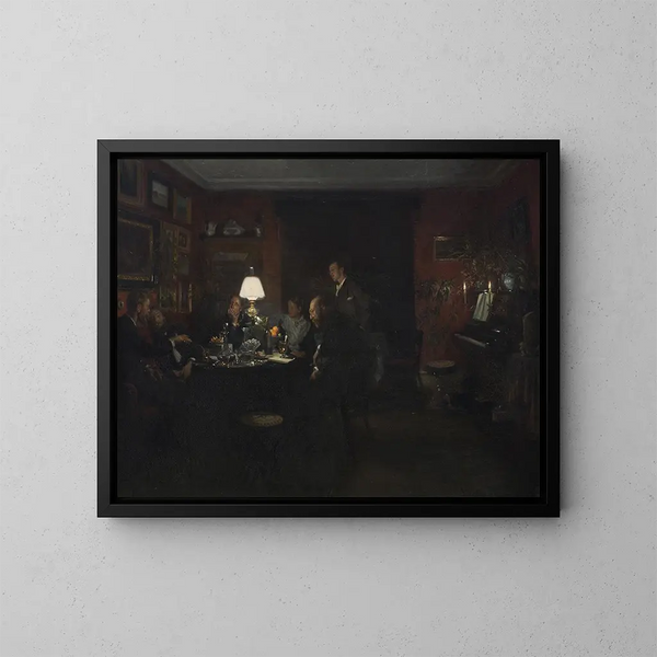 Conversation du soir - Viggo Johansen — framed artwork on a wall