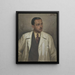 Man in witte blouse - Viktor Kiss — ingelijst kunstwerk aan de muur