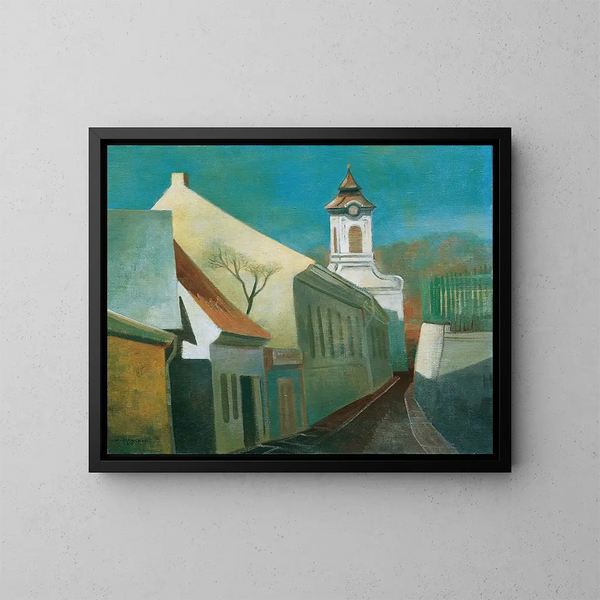 Rue à Ptzleinsdorf - Viktor Planckh — framed artwork on a wall