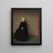 Een oude vrouw - Vilhelm Hammershøi — ingelijst kunstwerk aan de muur