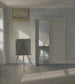 binnenkant met een ezel: Bredgade 25 - Vilhelm Hammershøi — weergave van het kunstwerk