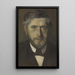 Jens Ferdinand Willumsen schilderij, studie voor vijf portretten - Vilhelm Hammershøi — ingelijst kunstwerk aan de muur