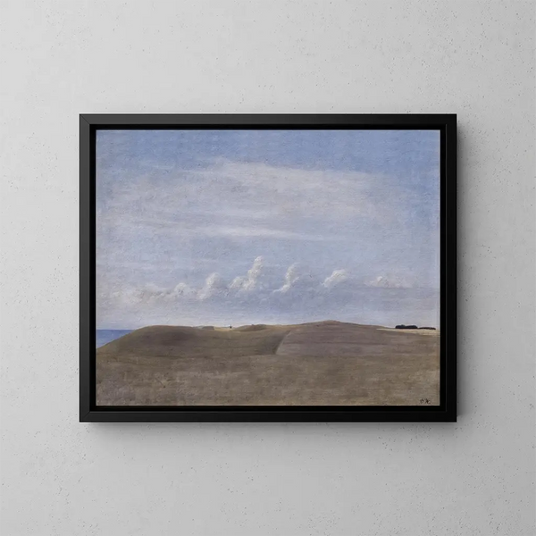 Landschap - Vilhelm Hammershøi — ingelijst kunstwerk aan de muur