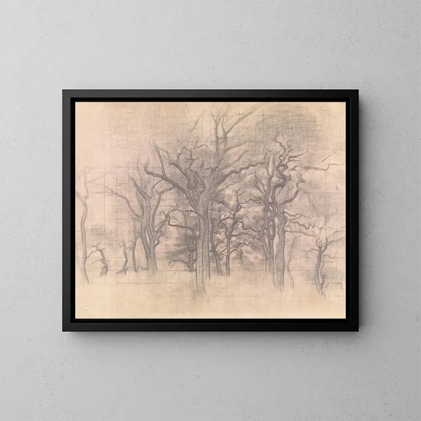 Eikenbomen - Vilhelm Hammershøi — ingelijst kunstwerk aan de muur
