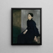 portret van een jonge vrouw: De zus van de kunstenaar Anna Hammershøi - Vilhelm Hammershøi — ingelijst kunstwerk aan de muur