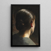 portret van de zus van de kunstenaar, Anna Hammershøi, gezien vanaf de achterkant - Vilhelm Hammershøi — ingelijst kunstwerk aan de muur