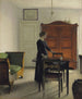 Kamer - Vilhelm Hammershøi — weergave van het kunstwerk