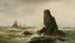 Maritiem landschap met zeilboten - Vilhelm Melbye — weergave van het kunstwerk