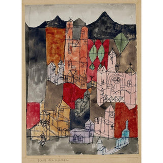 Ville des églises - Paul Klee | Reproduction Tableau Décoration murale affiche copie