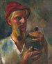 Self-portrait Painting - Vilmos Aba-Novák — artwork view