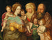 De Heilige Verwantschap: Anne en Joachim met Maria Cléophas en haar vier zonen - Vincent Sellaer — weergave van het kunstwerk