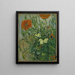 Vlinders en klaprozen - Vincent van Gogh — ingelijst kunstwerk aan de muur