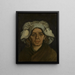 Hoofd van een vrouw 3 - Vincent van Gogh — ingelijst kunstwerk aan de muur