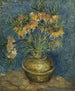 van Fritillaires impériales dans un vase en cuivre - Vincent van Gogh — weergave van het kunstwerk
