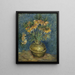 van Fritillaires impériales dans un vase en cuivre - Vincent van Gogh — ingelijst kunstwerk aan de muur