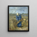 Landbouwers die bundels binden - Vincent van Gogh — ingelijst kunstwerk aan de muur