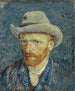 Zelfportret met grijze wollen hoed - Vincent van Gogh — weergave van het kunstwerk