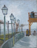 Terras en observatorium van de Moulin de Blute-Fin Montmartre - Vincent van Gogh — weergave van het kunstwerk