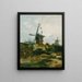 De windmolens van Montmartre - Vincent van Gogh — ingelijst kunstwerk aan de muur