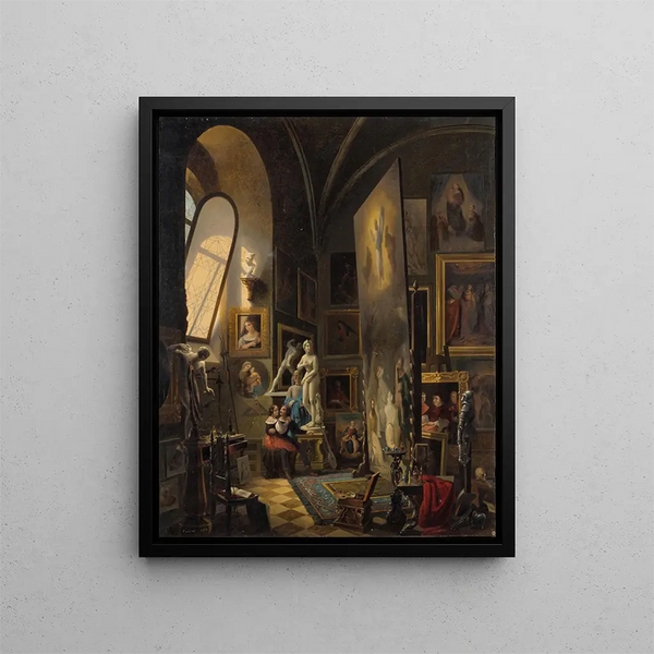 Vincenzo Abbati - Raphael and his Muse in the Atelier.webp