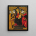 van het Madonna en Kind tussen Sint-Pieter en Sint-Paulus - Vincenzo Frediani — ingelijst kunstwerk aan de muur