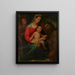 Maria met het kind en de heilige Johannes de Doper en de heilige Franciscus - Vincenzo Rustici — ingelijst kunstwerk aan de muur