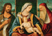 Maria met kind met Sint-Jan de Doper en Sint-Hermes - Vittore Carpaccio en Benedetto Carpaccio — weergave van het kunstwerk