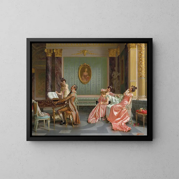 Le Récital - Vittorio Reggianini — ingelijst kunstwerk aan de muur