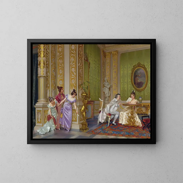 Het onzichtbare publiek - Vittorio Reggianini — ingelijst kunstwerk aan de muur