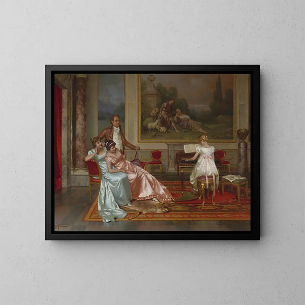Het pianorecital - Vittorio Reggianini — ingelijst kunstwerk aan de muur