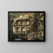 Een grilligheid van de binnenplaats van een vervallen paleis met het wonder van Sint Paulus - Viviano Codazzi — ingelijst kunstwerk aan de muur
