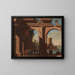 Arcade dorique met de Torre di S Vincenzo - Viviano Codazzi — ingelijst kunstwerk aan de muur